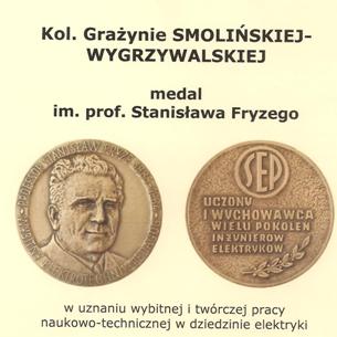 Miniaturka wpisu: Medal im. prof. Stanisława Fryzego